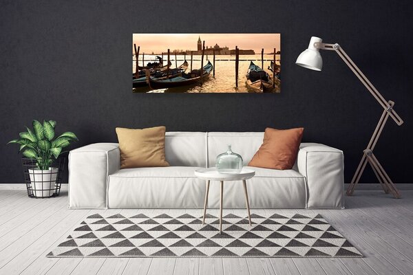 Obraz na plátne Loďka more príroda 125x50 cm