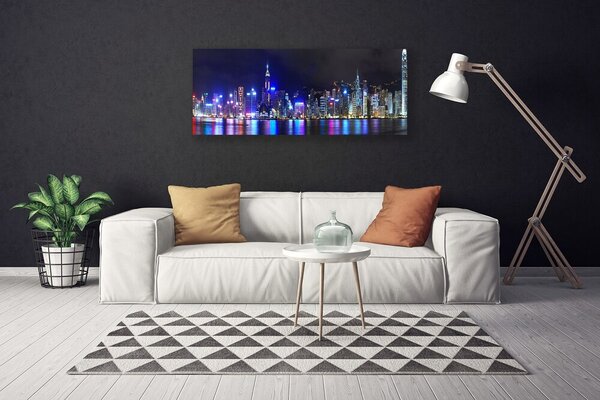 Obraz na plátne Mesto domy 125x50 cm