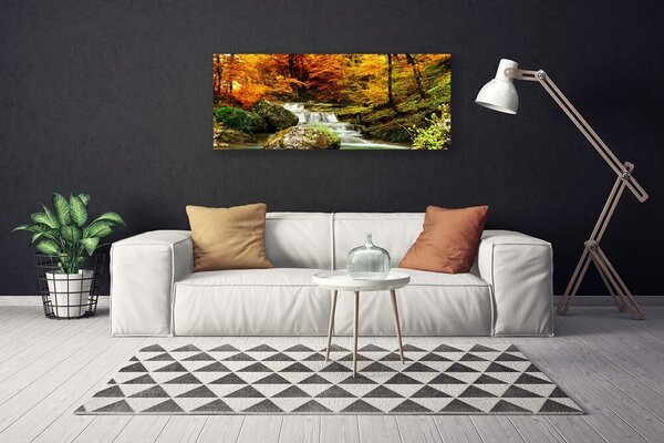 Obraz na plátne Vodopád les príroda 125x50 cm