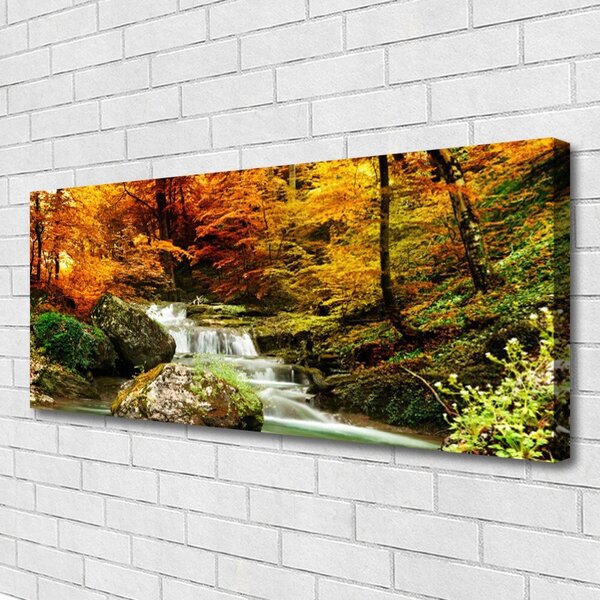 Obraz na plátne Vodopád les príroda 125x50 cm