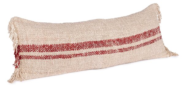 MUZZA Vankúš Loraya 100 x 35 cm béžovo-červený