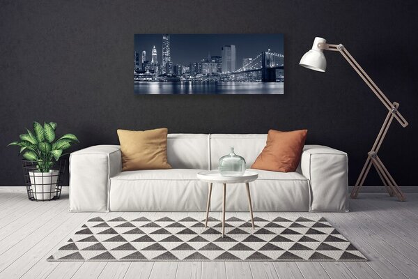 Obraz na plátne Mesto most architektúra 125x50 cm
