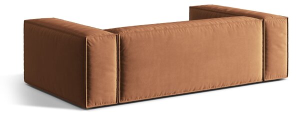 MUZZA Trojmiestna pohovka Numa 210 cm zamat medová