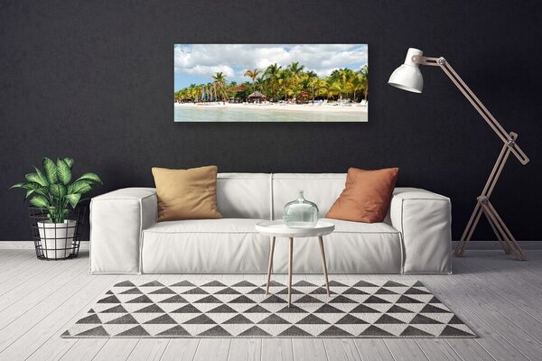 Obraz na plátne Pláž palma stromy príroda 125x50 cm