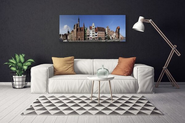 Obraz na plátne Mesto domy 125x50 cm