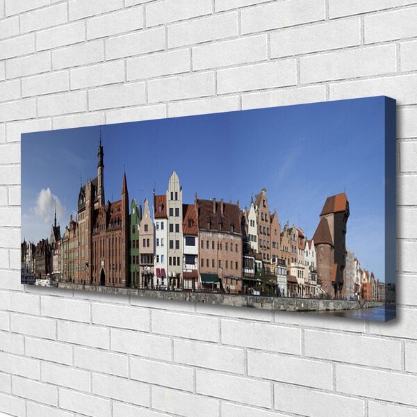 Obraz na plátne Mesto domy 125x50 cm
