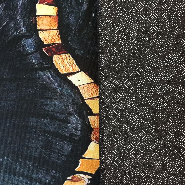 DY Čierno-zlatý koberec s motívom dreva Black N 11 Rozmer: 60x100 cm