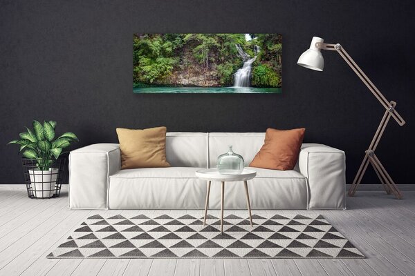 Obraz na plátne Vodopád skala príroda 125x50 cm