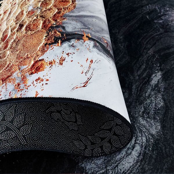 DY Čierno-zlatý koberec s mramorovým vzorom Black N 13 Rozmer: 60x100 cm