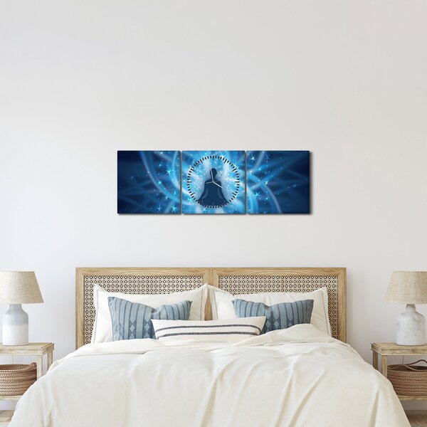 Obraz - Spirituálna energia (s hodinami) (90x30 cm)