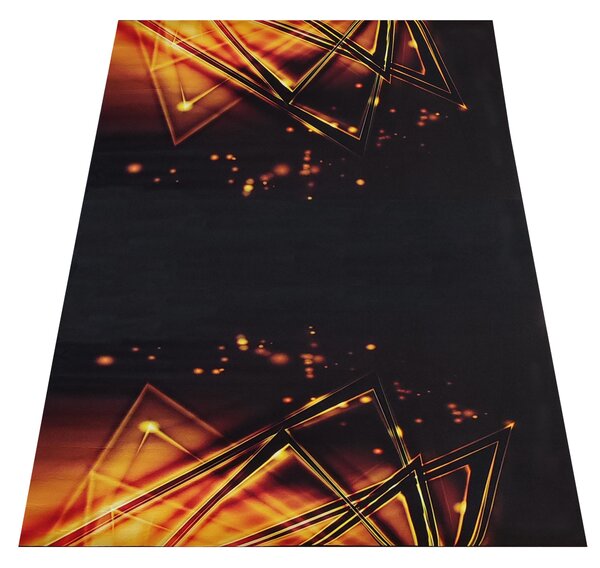 DY Čierno-zlatý koberec s geometrickým vzorom Black N 14 Rozmer: 60x100 cm