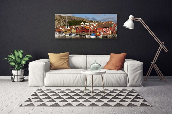 Obraz na plátne Mesto krajina 125x50 cm