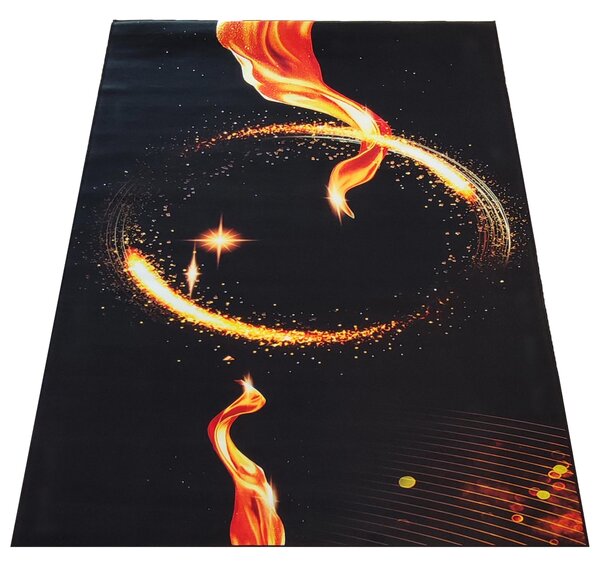 DY Čierno-zlatý koberec s abstraktným vzorom Black N 15 Rozmer: 60x100 cm