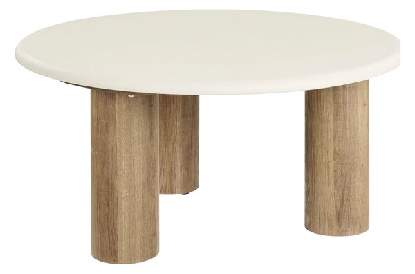 MUZZA Odkladací stolík Fany Ø 80 cm biely