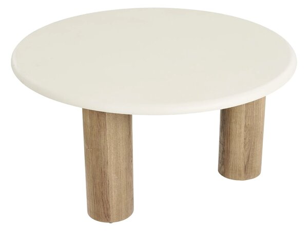 MUZZA Odkladací stolík Fany Ø 80 cm biely
