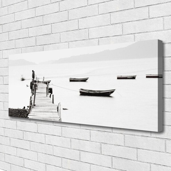 Obraz na plátne Most loďky architektúra 125x50 cm