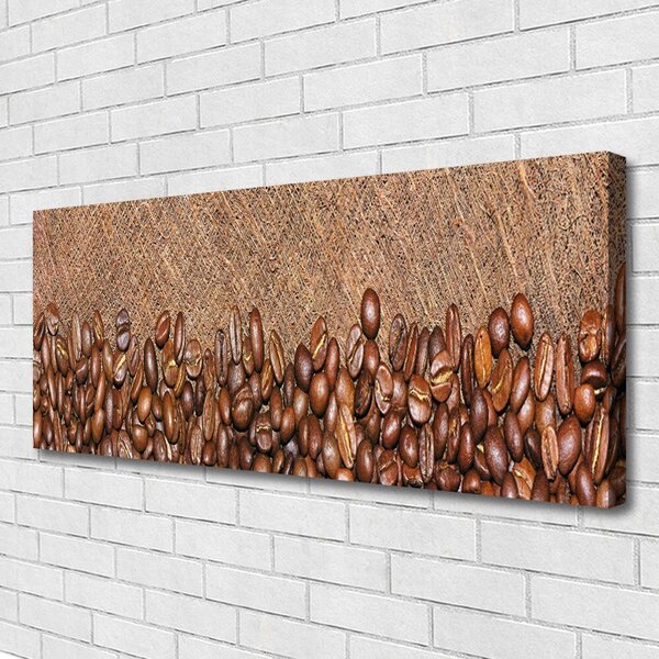 Obraz na plátne Káva zrnká kuchyňa 125x50 cm
