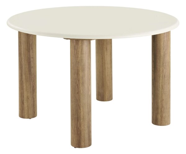 MUZZA Okrúhlý jedálenský stôl Fany Ø 120 cm biely