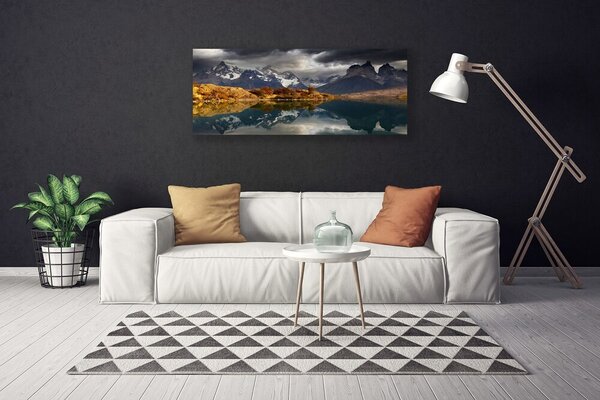 Obraz na plátne Hora jazero príroda 125x50 cm
