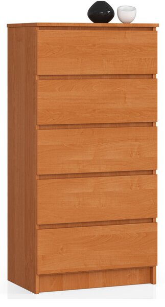 Ak furniture Komoda Kuba 60 cm - 5 zásuviek jelša