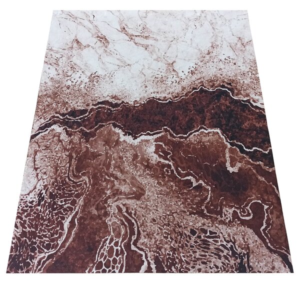 DY Hnedý koberec s abstraktným vzorom Horeca-New 111 Rozmer: 60x100 cm