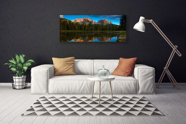 Obraz na plátne Les jazero príroda 125x50 cm