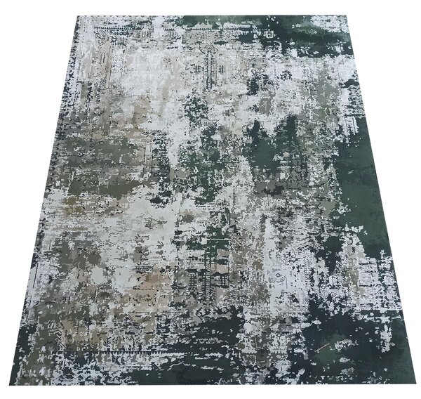 DY Sivo-zelený koberec s abstraktným vzorom Horeca-New 123 Rozmer: 60x100 cm