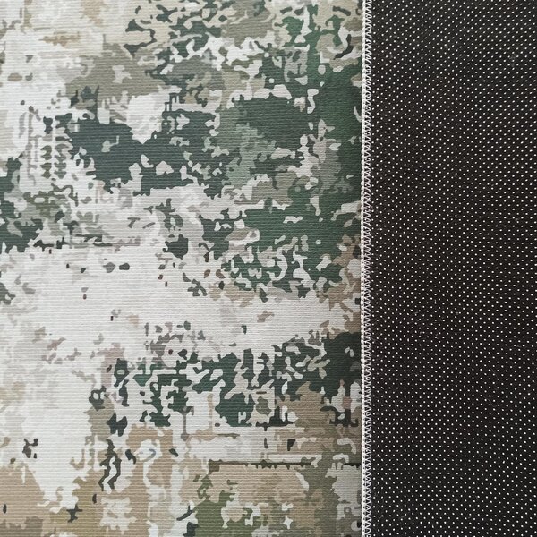 DY Sivo-zelený koberec s abstraktným vzorom Horeca-New 123 Rozmer: 60x100 cm