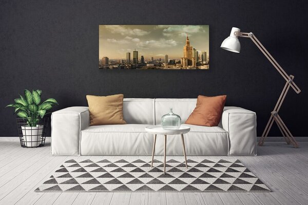 Obraz na plátne Mesto domy 125x50 cm
