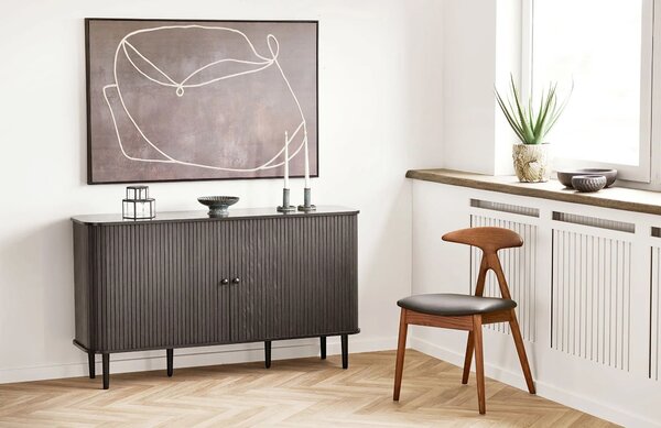 MUZZA Komoda NIKE 140 x 40 cm čierna
