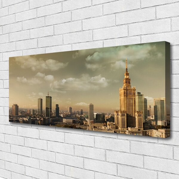 Obraz na plátne Mesto domy 125x50 cm