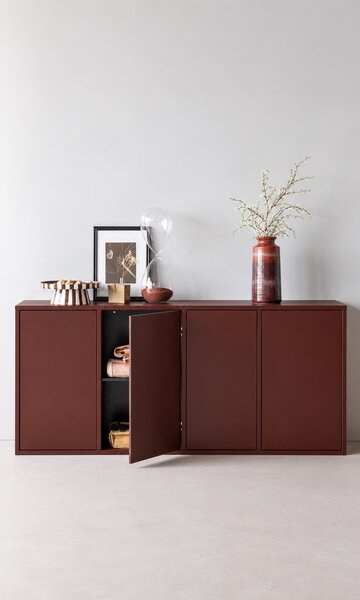 MUZZA Komoda Lerme 198 x 39 cm Burgundy