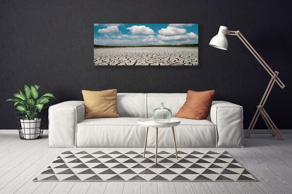 Obraz na plátne Vyschnutá rieka príroda 125x50 cm