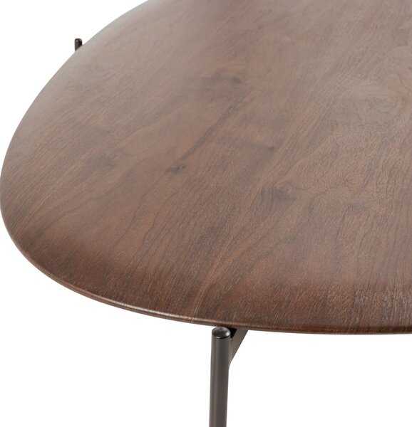 MUZZA Konferenčný stolík Toak 121 x 97 cm Hnedý