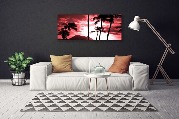 Obraz na plátne Hora palmy stromy príroda 125x50 cm