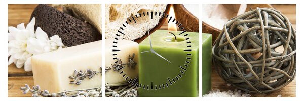 Obraz - Chvíľa na relax (s hodinami) (90x30 cm)