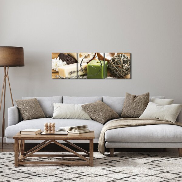 Obraz - Chvíľa na relax (s hodinami) (90x30 cm)