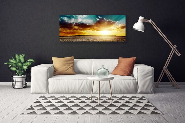 Obraz na plátne Slnko púšť krajina 125x50 cm