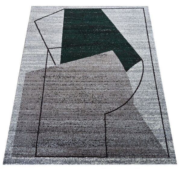DY Moderný sivo-zelený koberec Otto 06 Rozmer: 80x150 cm