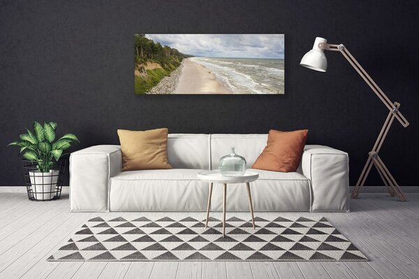 Obraz na plátne Pláž more strom príroda 125x50 cm