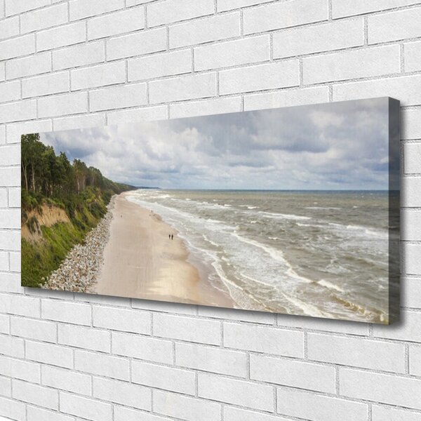 Obraz na plátne Pláž more strom príroda 125x50 cm