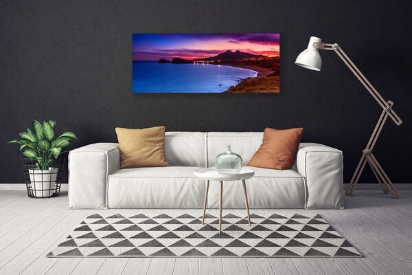 Obraz na plátne More pláž hory príroda 125x50 cm