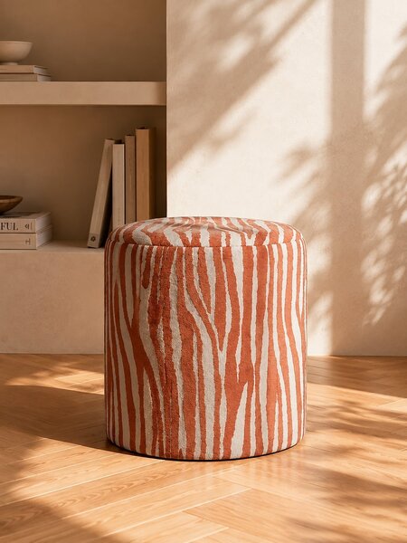 MUZZA Puf Bettie Ø 40 cm terakota