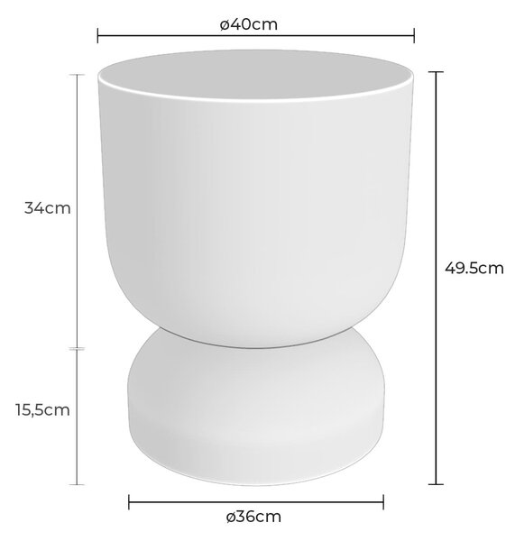 MUZZA Odkladací stolík Ronie ø 40 cm ružový