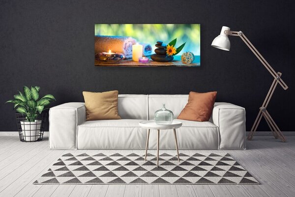 Obraz na plátne Sviečky uterák umenie 125x50 cm