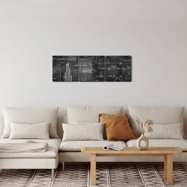 Obraz - Láska k číslam (s hodinami) (90x30 cm)