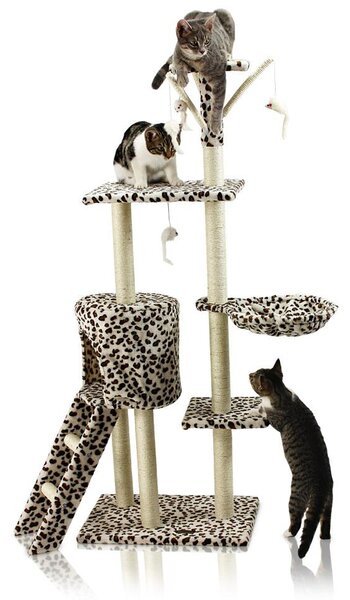 Škrabadlo pre mačky Hawaj 138 cm leopardí vzor