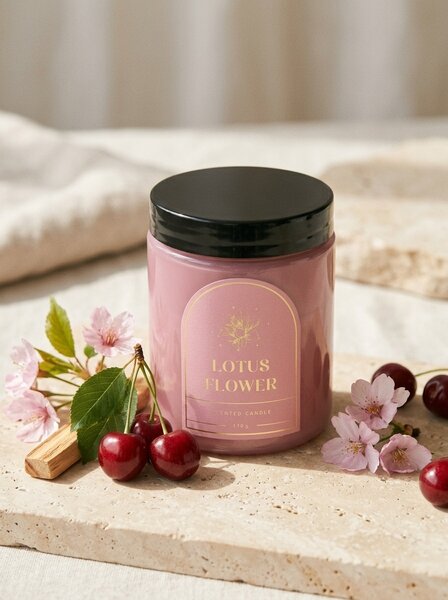 Sinsay - Voňavá sviečka Cherry Blossom - pastelová ružová