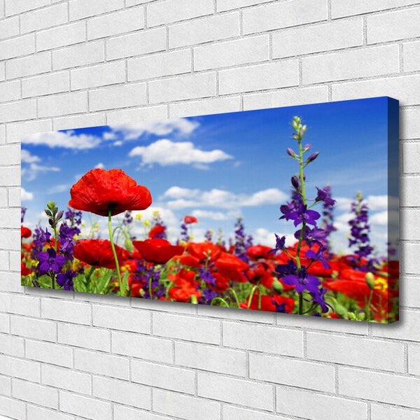Obraz na plátne Kvety 125x50 cm
