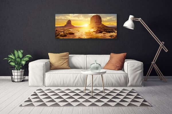Obraz na plátne Púšť slnko krajina 125x50 cm